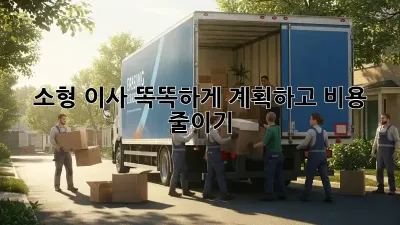 소형 이사, 똑똑하게 계획하고 비용 줄이기!